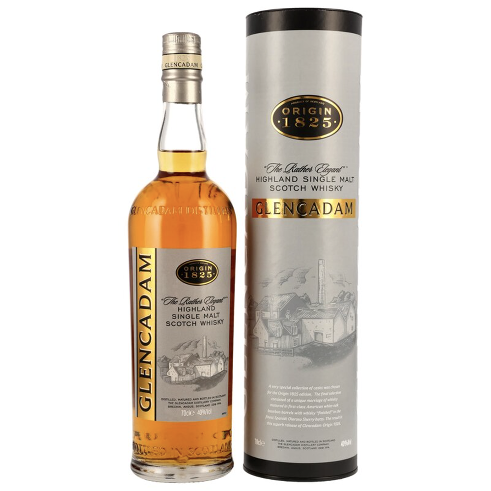 Glencadam Origin 1825 / "The Rather Elegant" in Tube, 40% vol., 0,7L