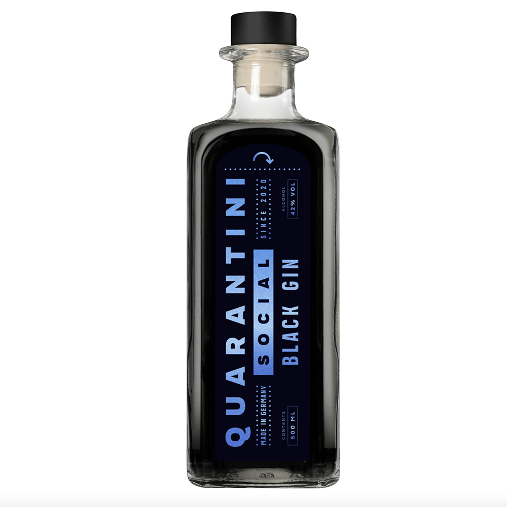 Quarantini Black Gin, 42% vol., 0,5 L