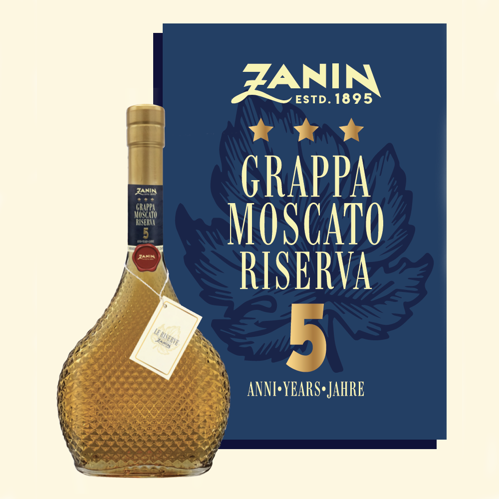 Zanin Grappa Moscato Riserva 5 Anni, 40% vol., 0,5L